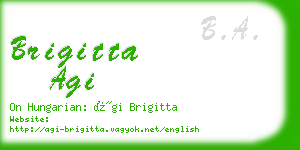 brigitta agi business card